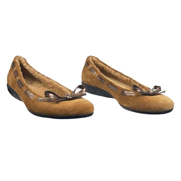 Stuart Weitzman Women’s Brown Suede Lined Slip On Flat Size US 6.5 - Picture 5 of 10